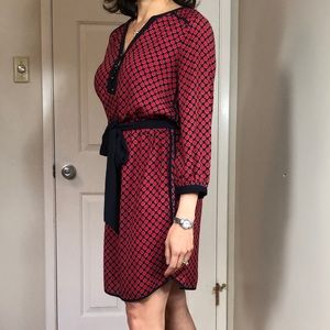 🎈Sale🎈Banana Republic Red Blue Print Dress Sz 2